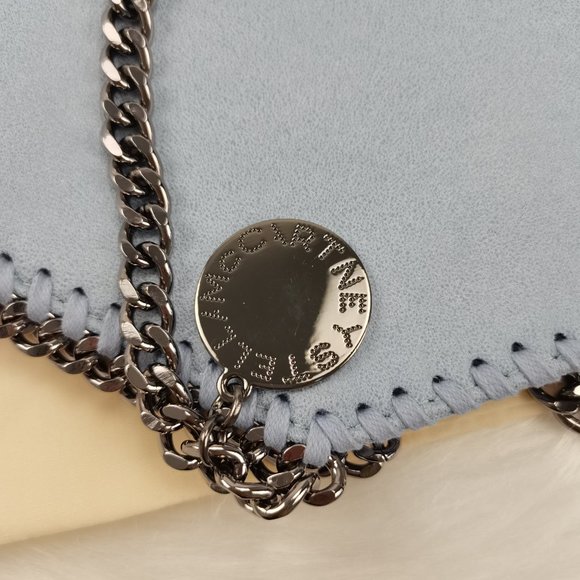 STELLA MCCARTNEY  Falabella  Shoulder Bag Metallic in light bule - Picture 13 of 15